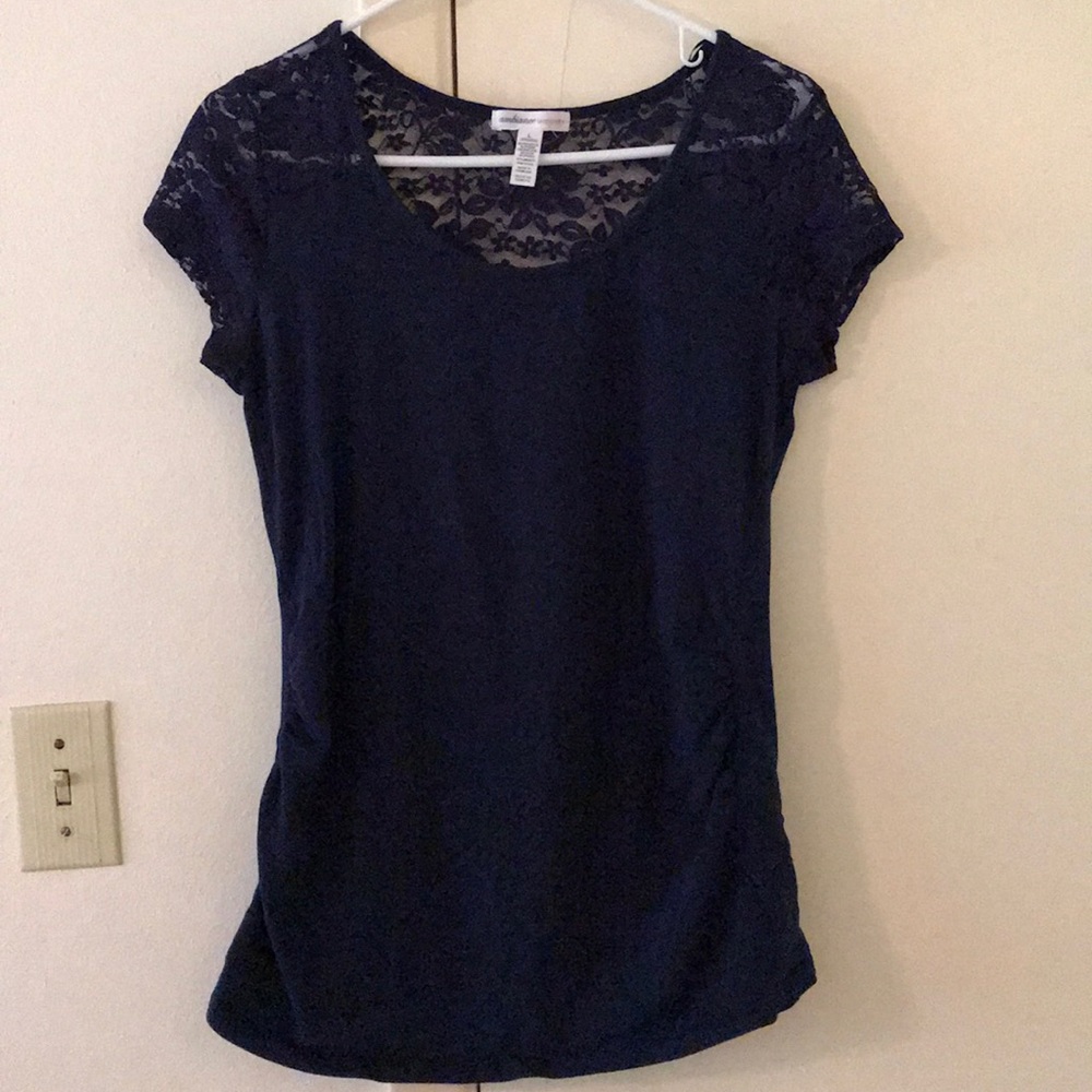 Navy Blue maternity top